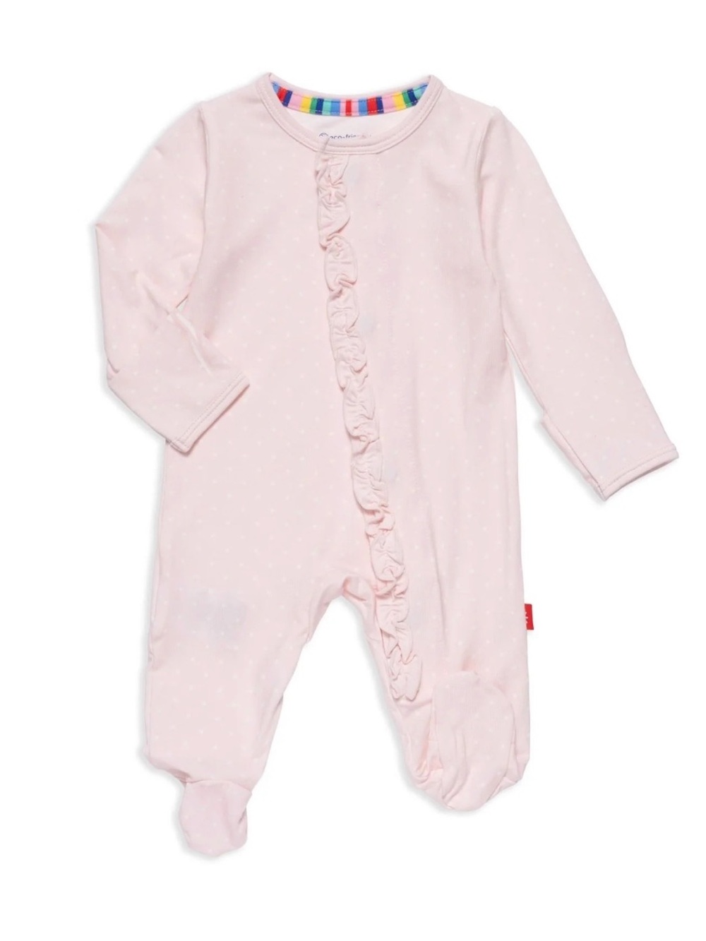 Magnetic Me Light Pink Ruffle Footed One-Piece